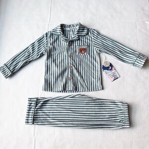 BearPaw Boys Flannel Green Striped
Pajamas NWT Size 2T